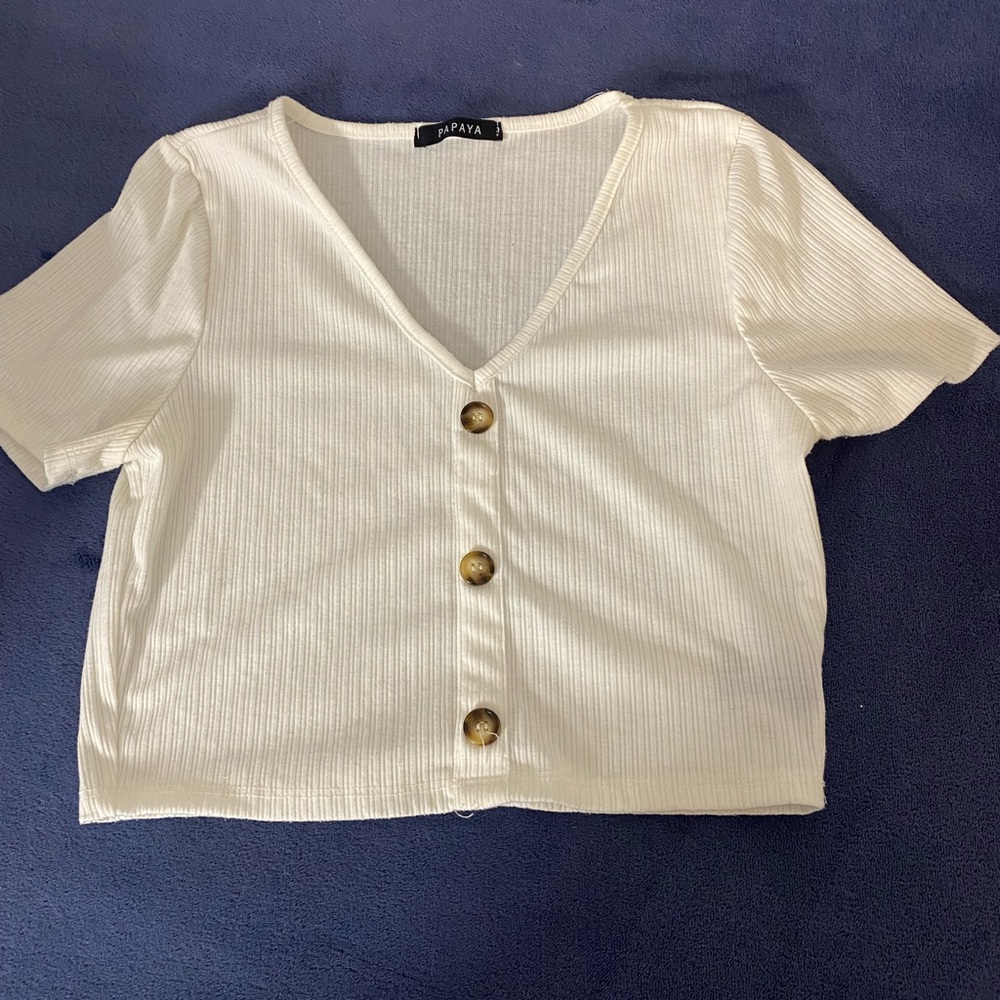 White crop top Size medium